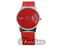 Digital Armbanduhr Frauen - rot - rundes Ziffernblatt